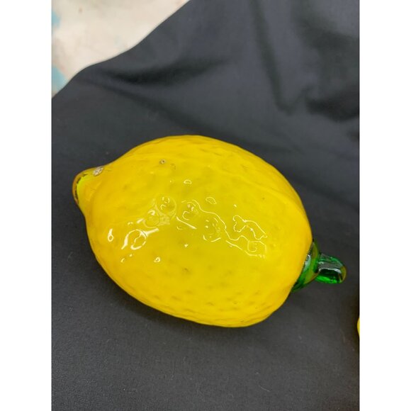 Blown Glass Fruit 6 pc set Includes Pineapple Orange Pear Purple Grapes Lemon St - Picture 5 of 14
